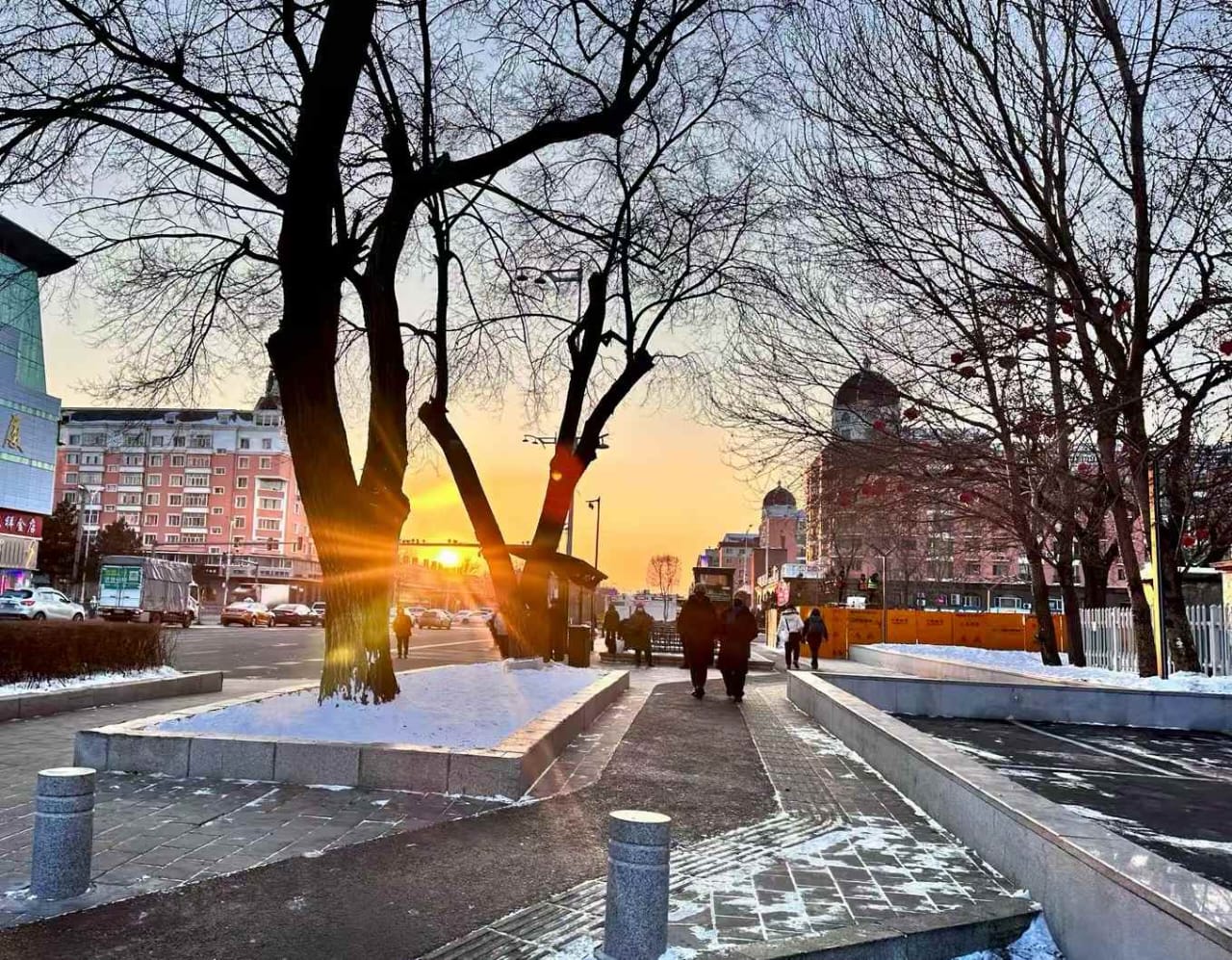 Coucher de soleil en ville